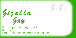 gizella gay business card